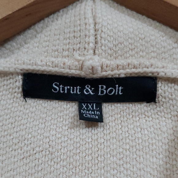 Stylish Striped Cardigan in Gray and Cream - Picture 3 of 12